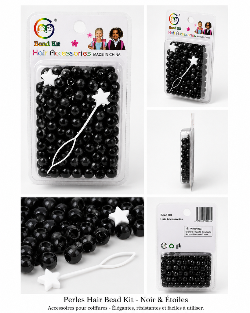 Kits de perles noir etoile